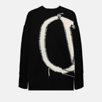 Oversize pull-over, luxury fashion, Off-White pull, designer knitwear, black pull-over