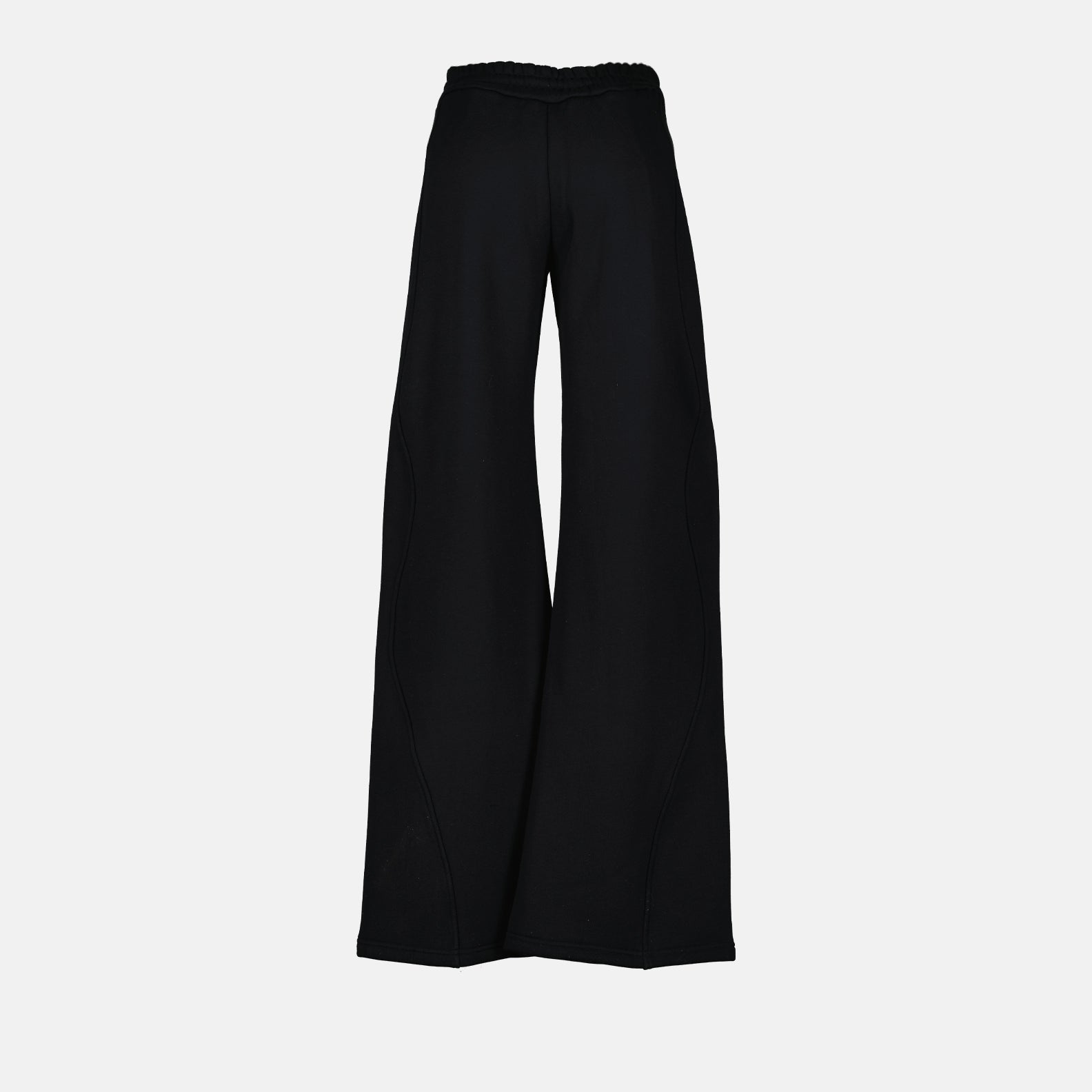 Calças de jogging de algodão de perna larga Off-White Mulher Preto