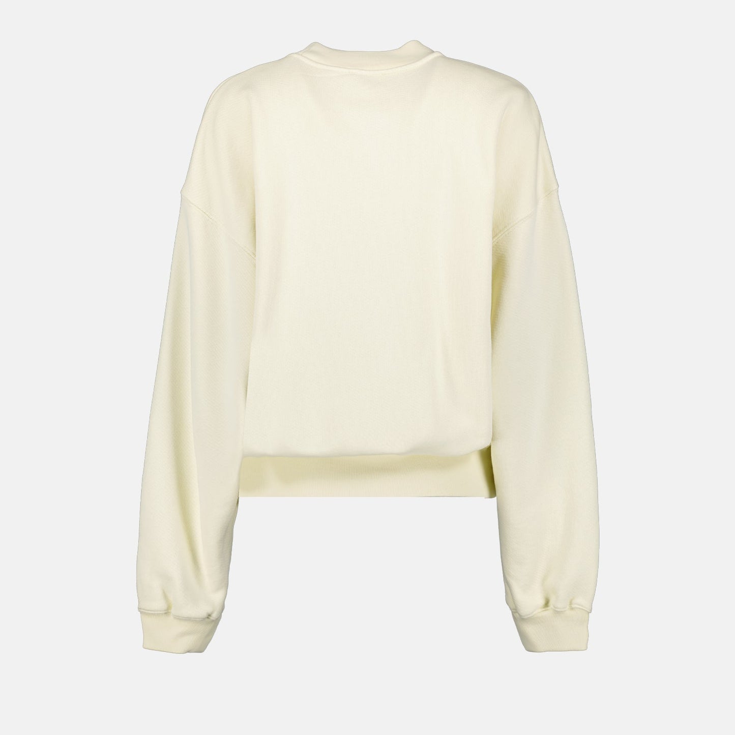 luxury sweatshirt, Off-White sweatshirt, beige flock, designer casual wear, high-end streetwear