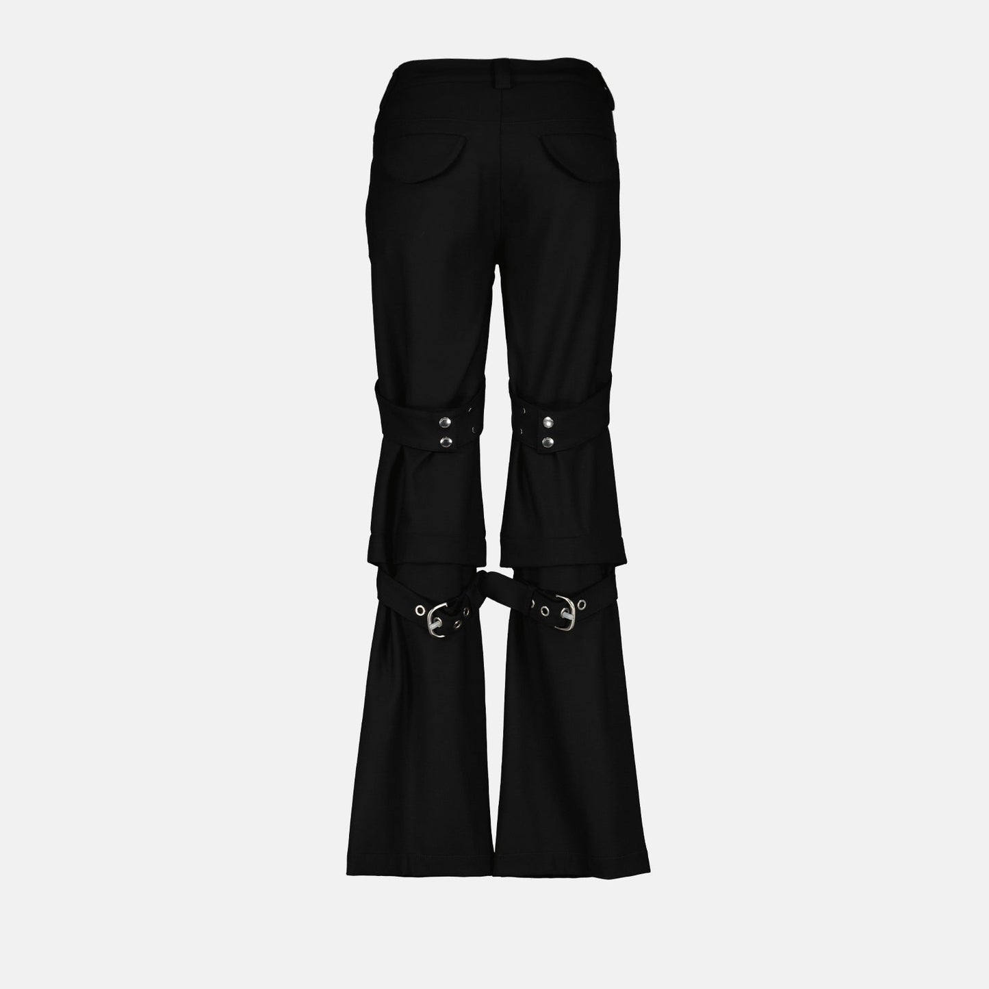 Off-White cargo pants, black wool pants, luxury cargo pants, designer wool pants, high-end fashion