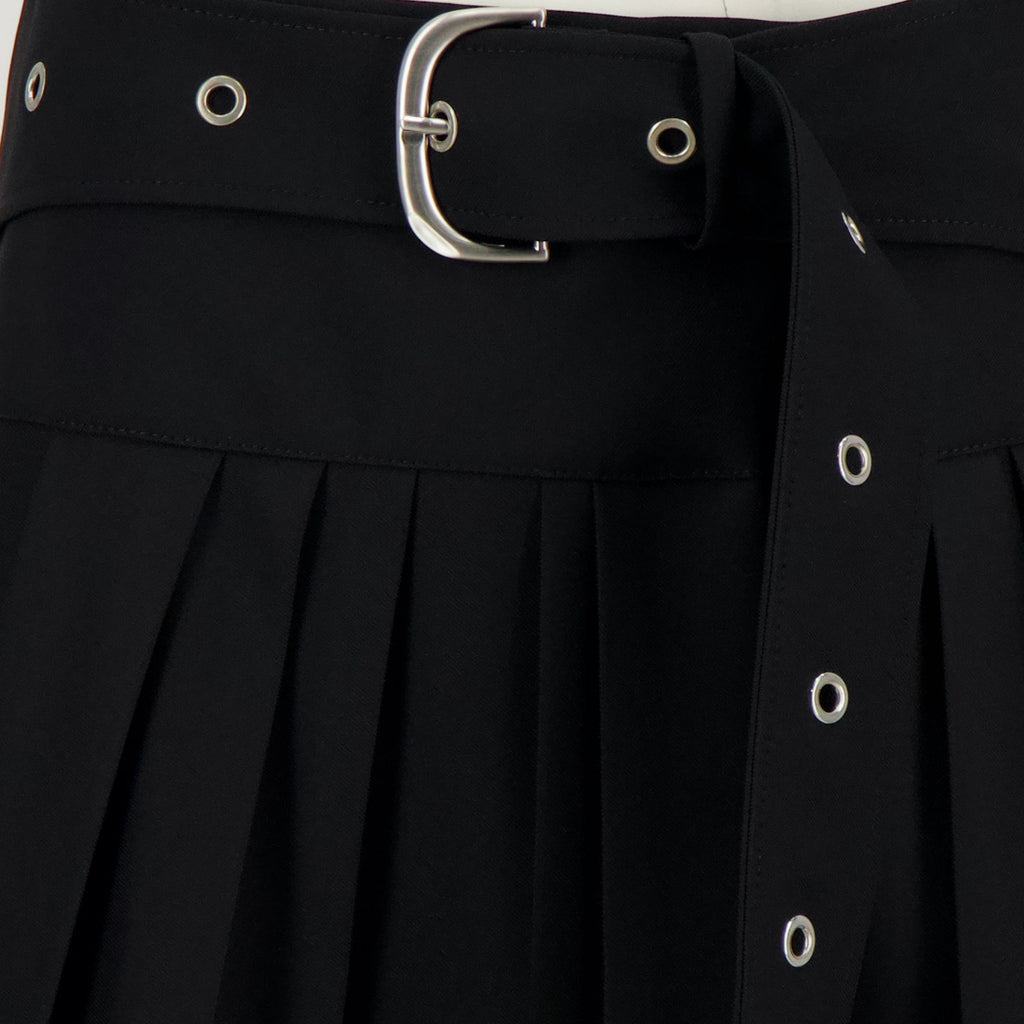 asymmetric skirt, pleated skirt, Off-White fashion, luxury skirt, designer skirt