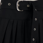 asymmetric skirt, pleated skirt, Off-White fashion, luxury skirt, designer skirt