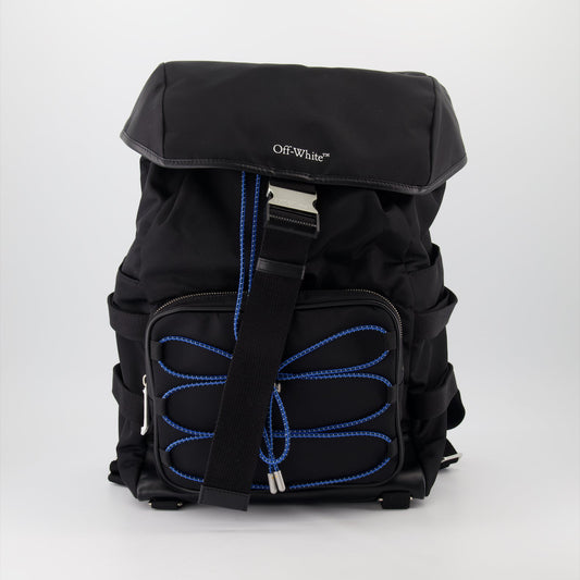 Off-White, Courrie Flap, black nylon backpack, luxury accessories, high-end fashion