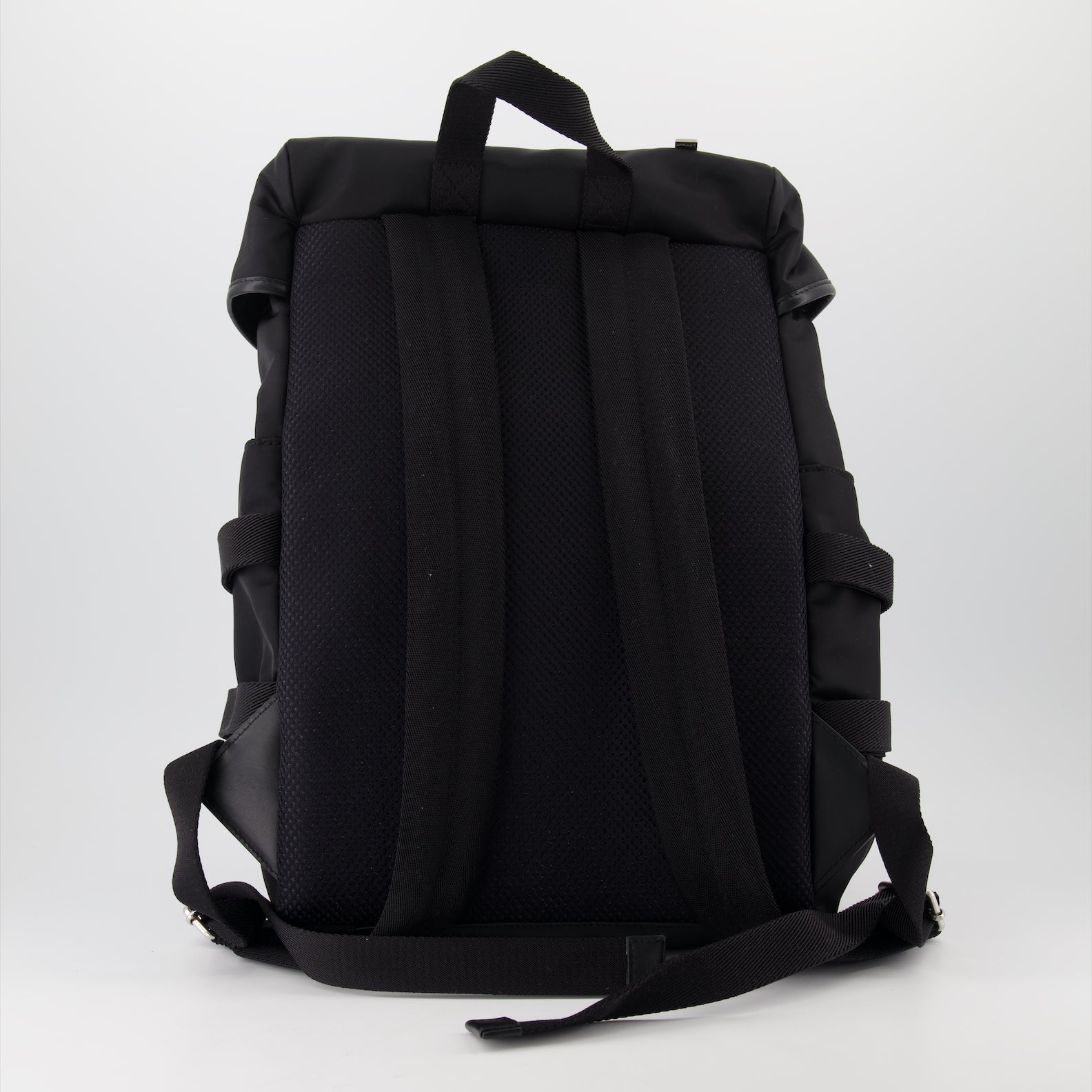 Off-White, Courrie Flap, black nylon backpack, luxury accessories, high-end fashion