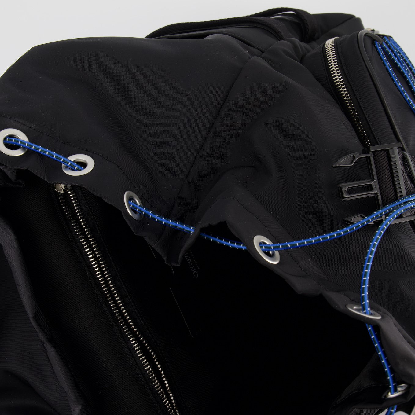 Off-White, Courrie Flap, black nylon backpack, luxury accessories, high-end fashion