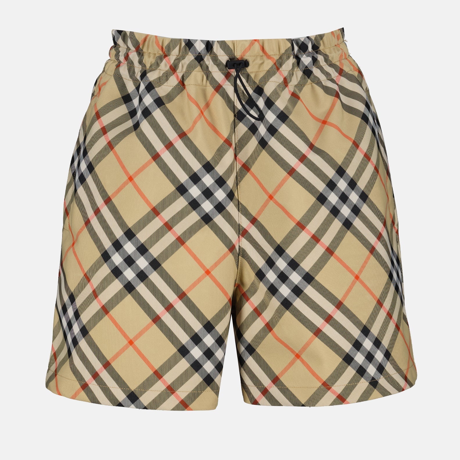 Burberry shorts, checkered shorts, beige shorts, luxury fashion, designer shorts