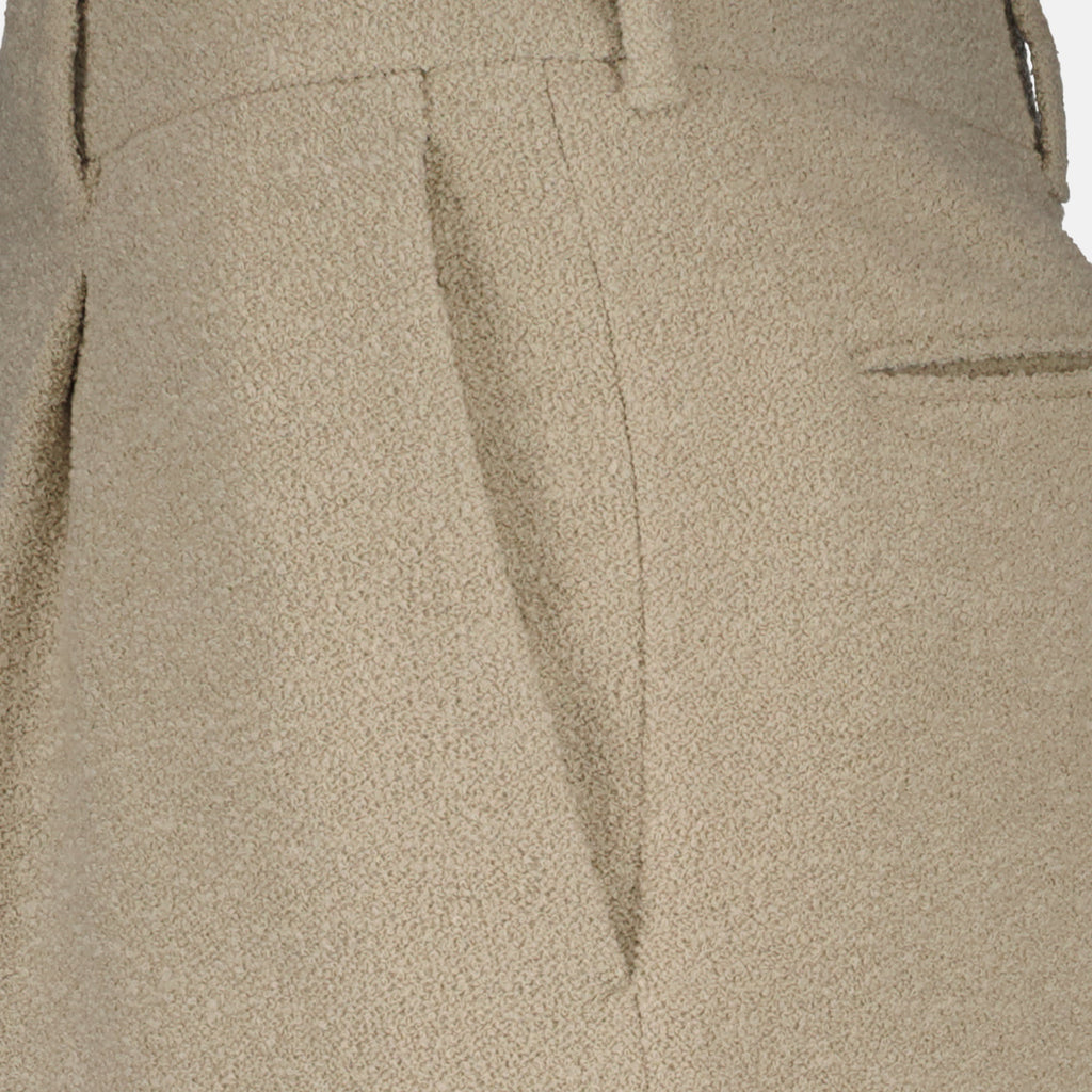 Bilde av Beige Ull Faltbukser fra Dior for Menn - Sesong Vår-Sommer 2024 - Detaljvisning 1