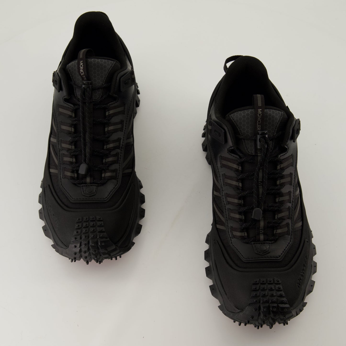 Trailgrip GTX sneakers, Moncler footwear, Vibram MEGAGRIP, black sneakers, luxury sneakers