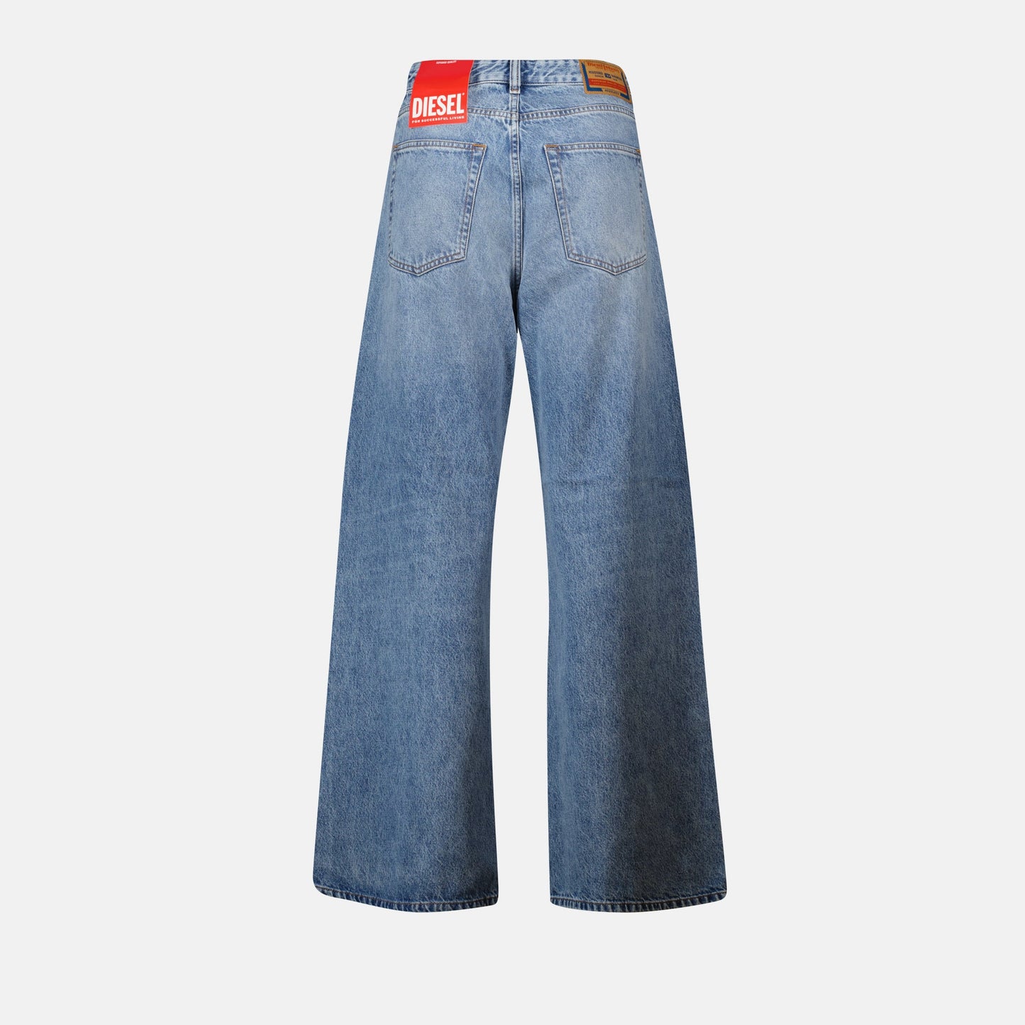 jeans, wide leg, light blue, Diesel, five-pocket design