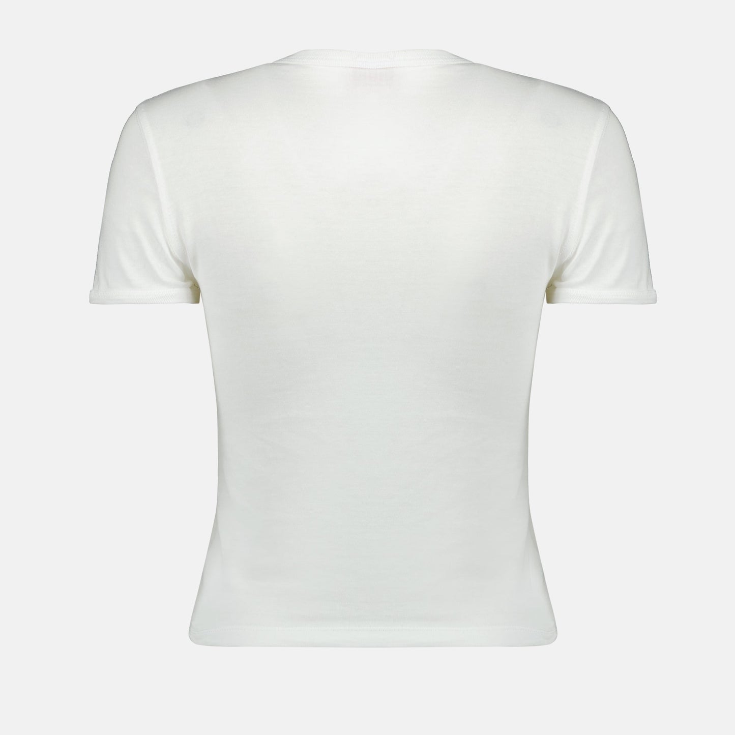 white t-shirt, Diesel clothing, Oval D logo, cut-out effect, cotton t-shirt