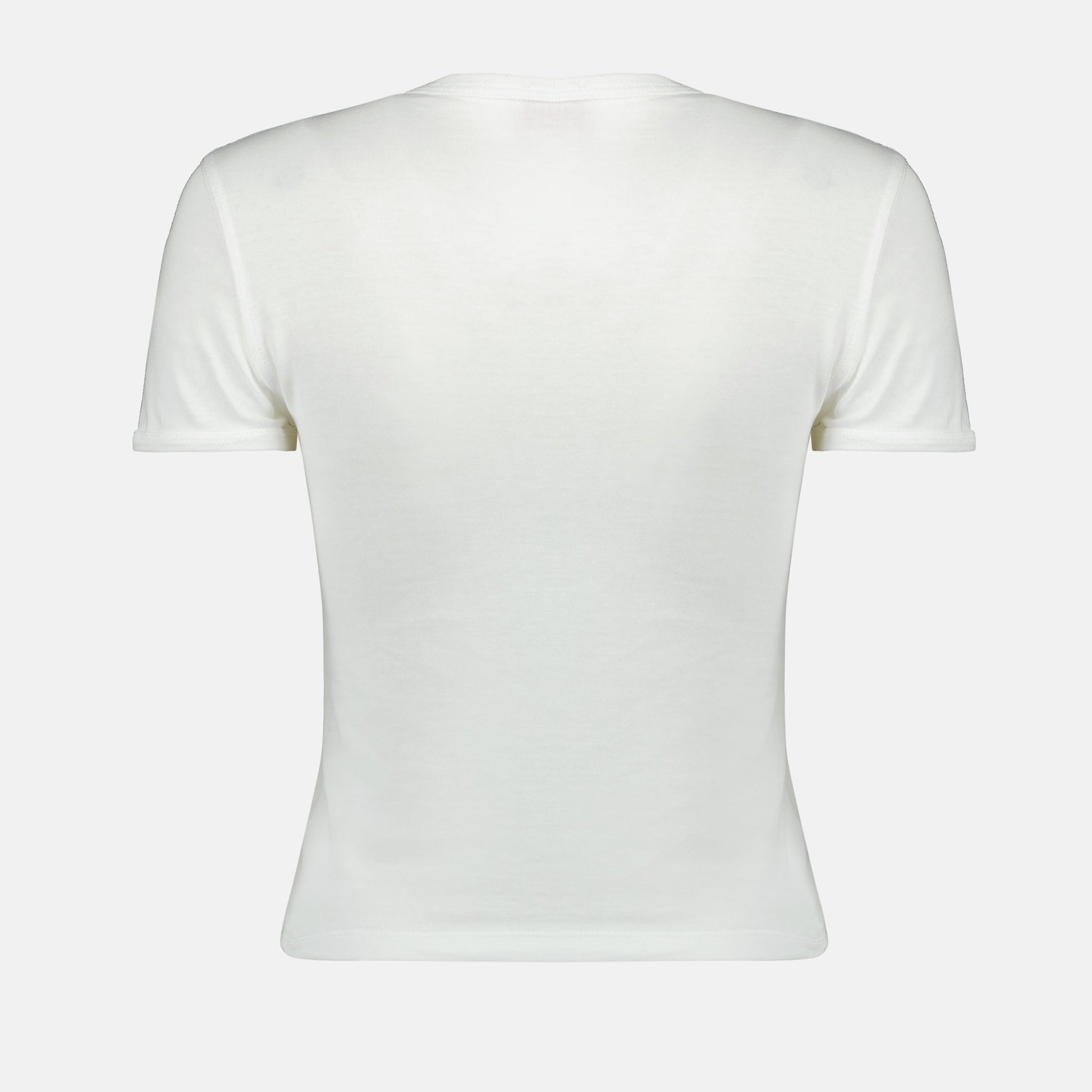 white t-shirt, Diesel clothing, Oval D logo, cut-out effect, cotton t-shirt