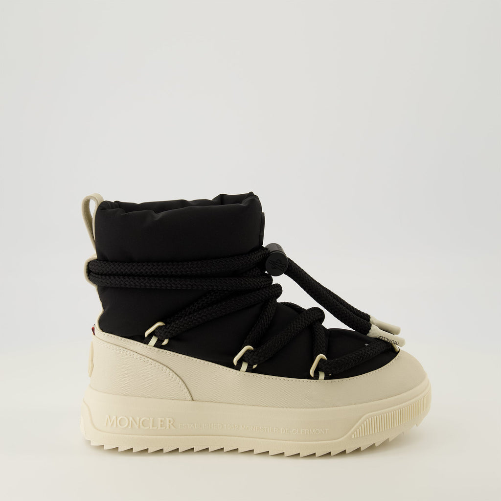 Moncler snow boots, Altive Mid boots, black nylon boots, winter footwear, durable snow boots