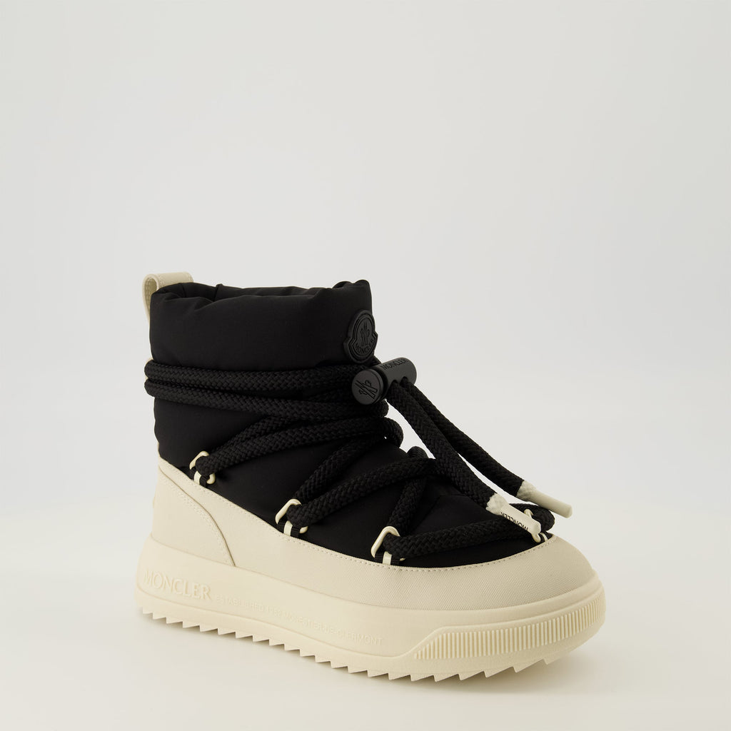 Moncler snow boots, Altive Mid boots, black nylon boots, winter footwear, durable snow boots