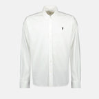 Ami Paris denim shirt, unisex denim shirt, Ami de Coeur shirt, denim fashion, contemporary denim wear