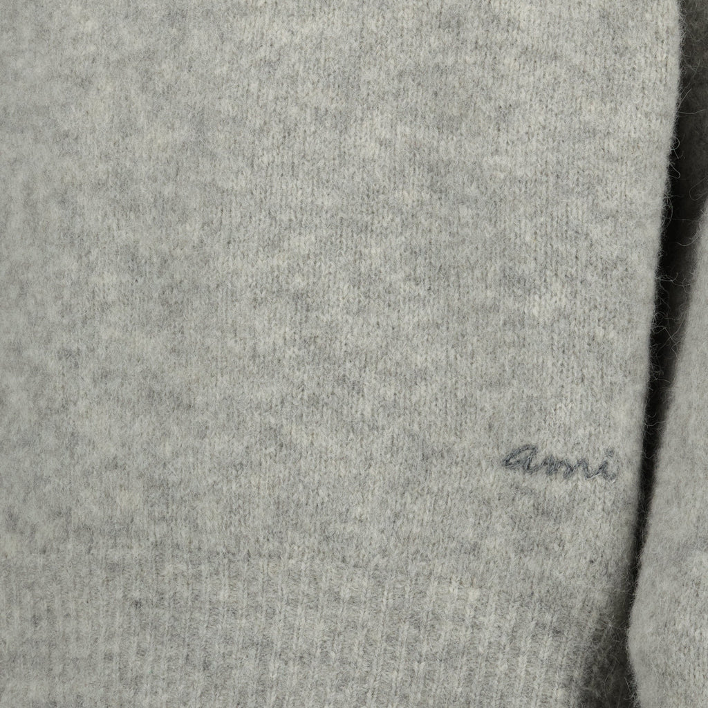 Alpaca Polo, AMI Paris, Men's Fashion, Autumn Winter Collection, Grey Polo