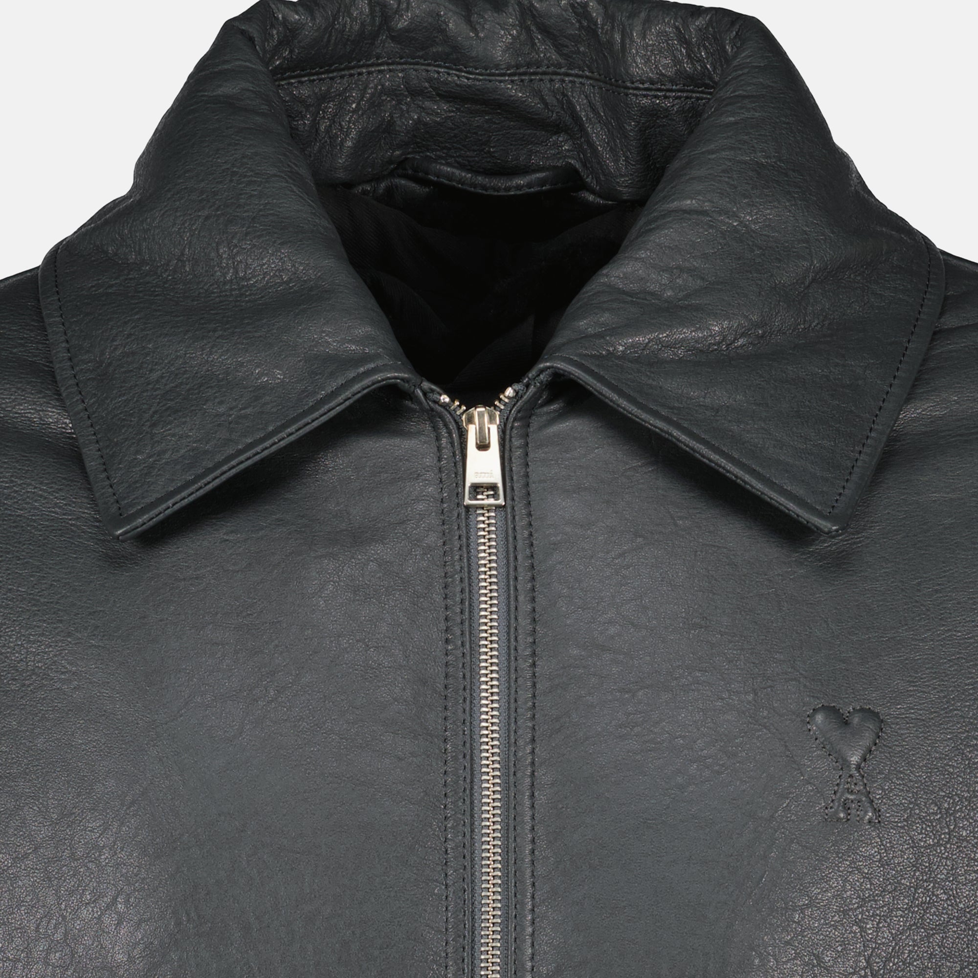 leather bomber jacket ami paris we in style ami paris men 15576653824380