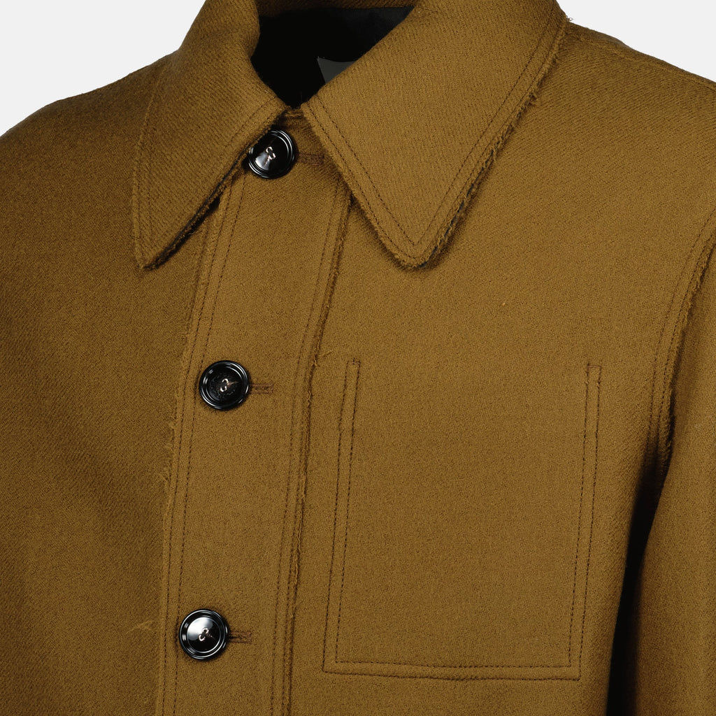 Brown Wool Jacket, AMI Paris, Autumn-Winter Collection, Chest Pocket Jacket, Classic Wool Outerwear
