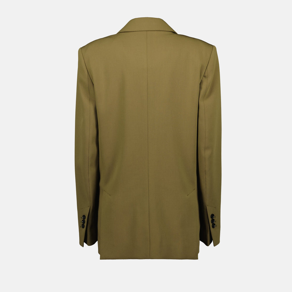 Blazer Kaki a Due Bottoni