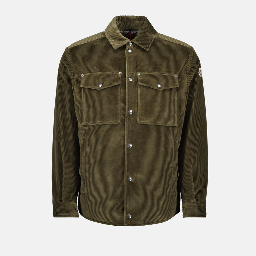 Image de la veste matelassée Ambroisie Kaki par Moncler pour homme - Saison Automne-Hiver 2025 - Vue de face