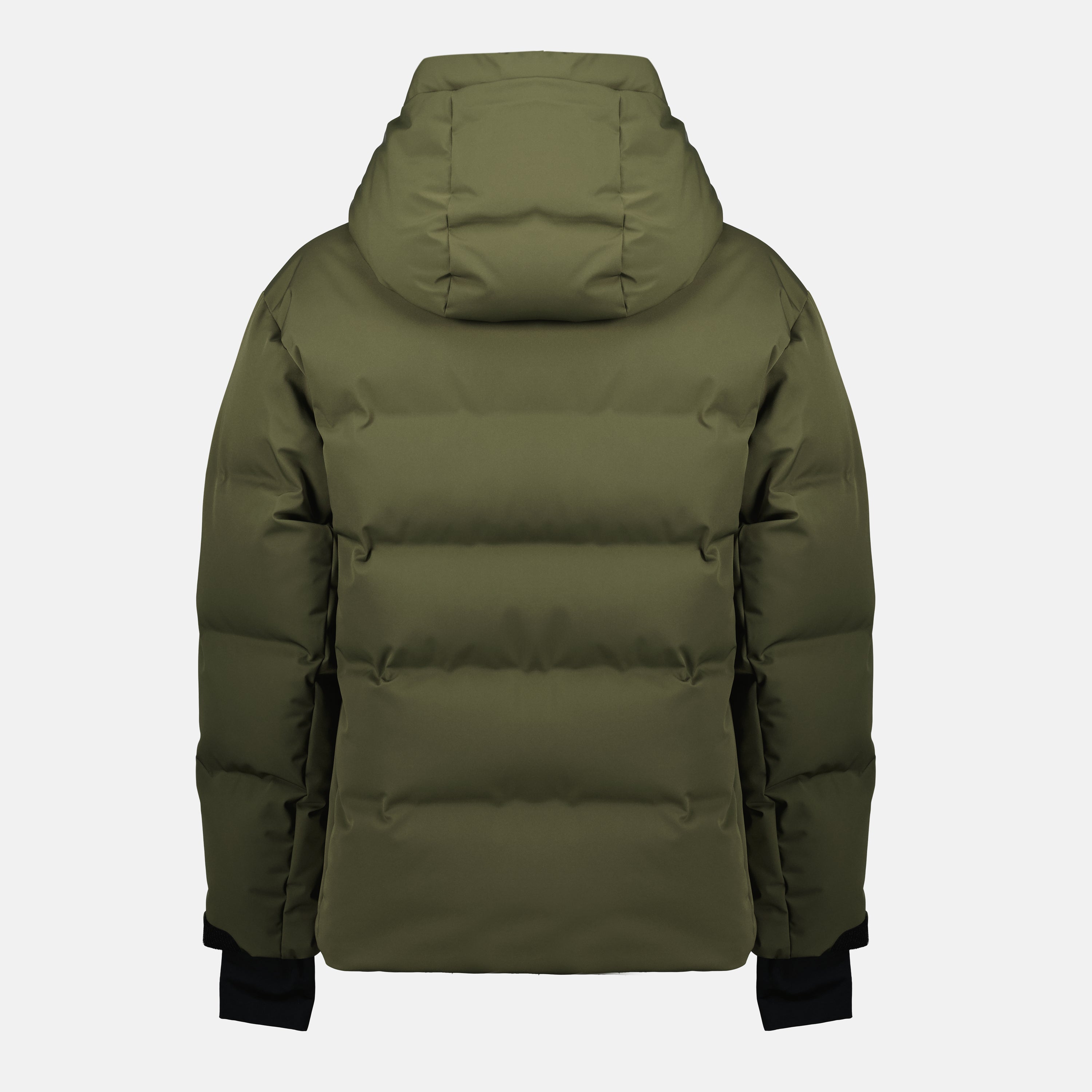 Moncler Grenoble jacket, nylon jacket, khaki jacket, adjustable hood, zippered pockets