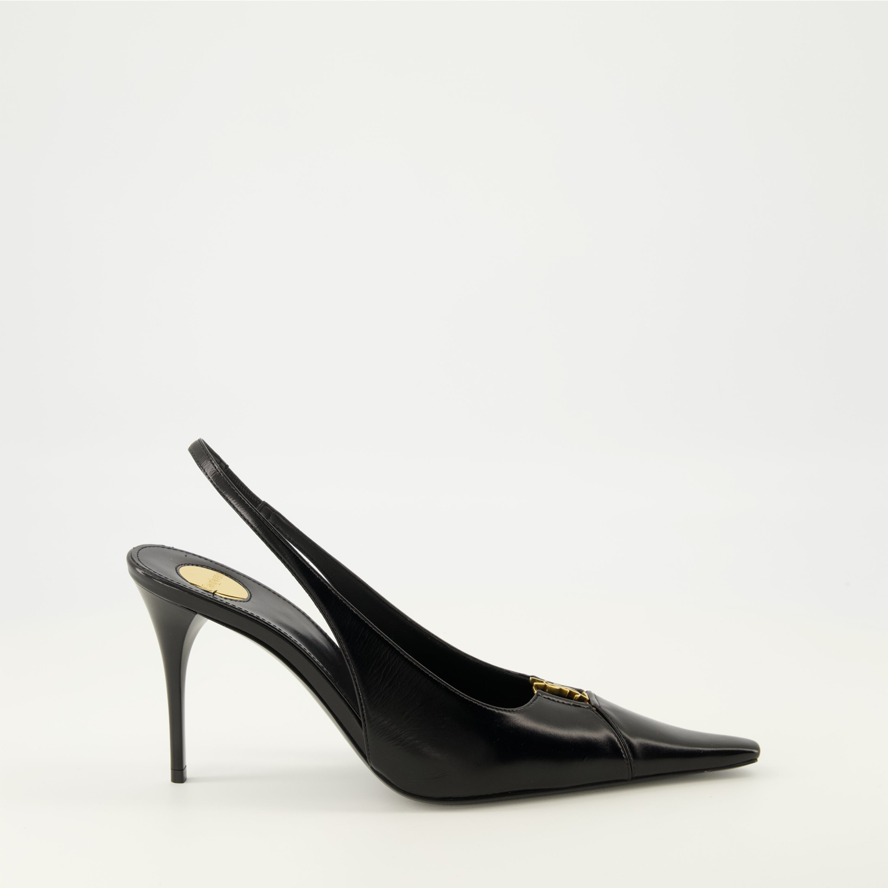 Babylone Noir Pumps, Saint Laurent, calf leather pumps, high-heeled shoes, designer footwear