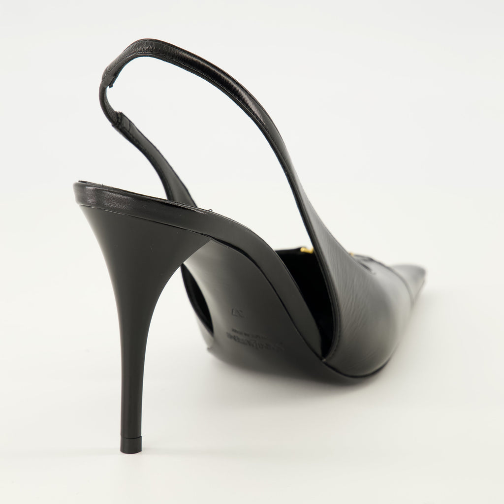 Babylone Noir Pumps, Saint Laurent, calf leather pumps, high-heeled shoes, designer footwear