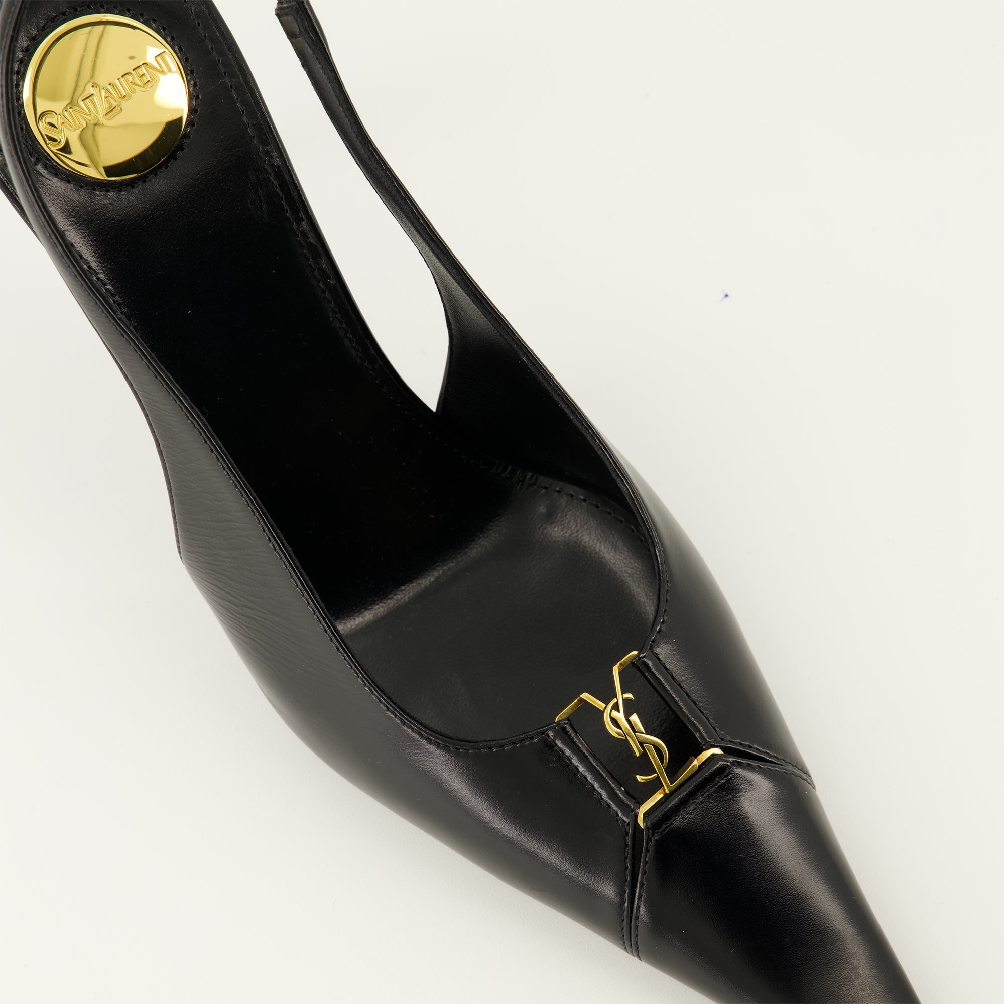 Babylone Noir Pumps, Saint Laurent, calf leather pumps, high-heeled shoes, designer footwear