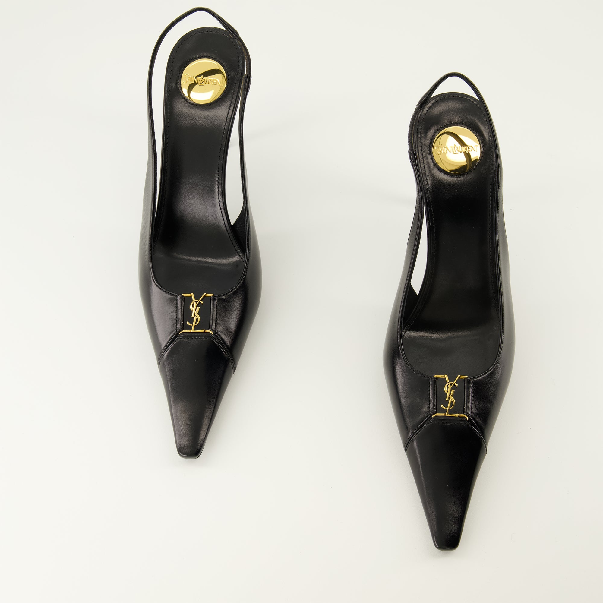 Babylone Noir Pumps, Saint Laurent, calf leather pumps, high-heeled shoes, designer footwear