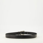 Imagen del cinturón negro Folk de Saint Laurent para mujeres - Temporada Otoño-Invierno 2025 - Vista trasera