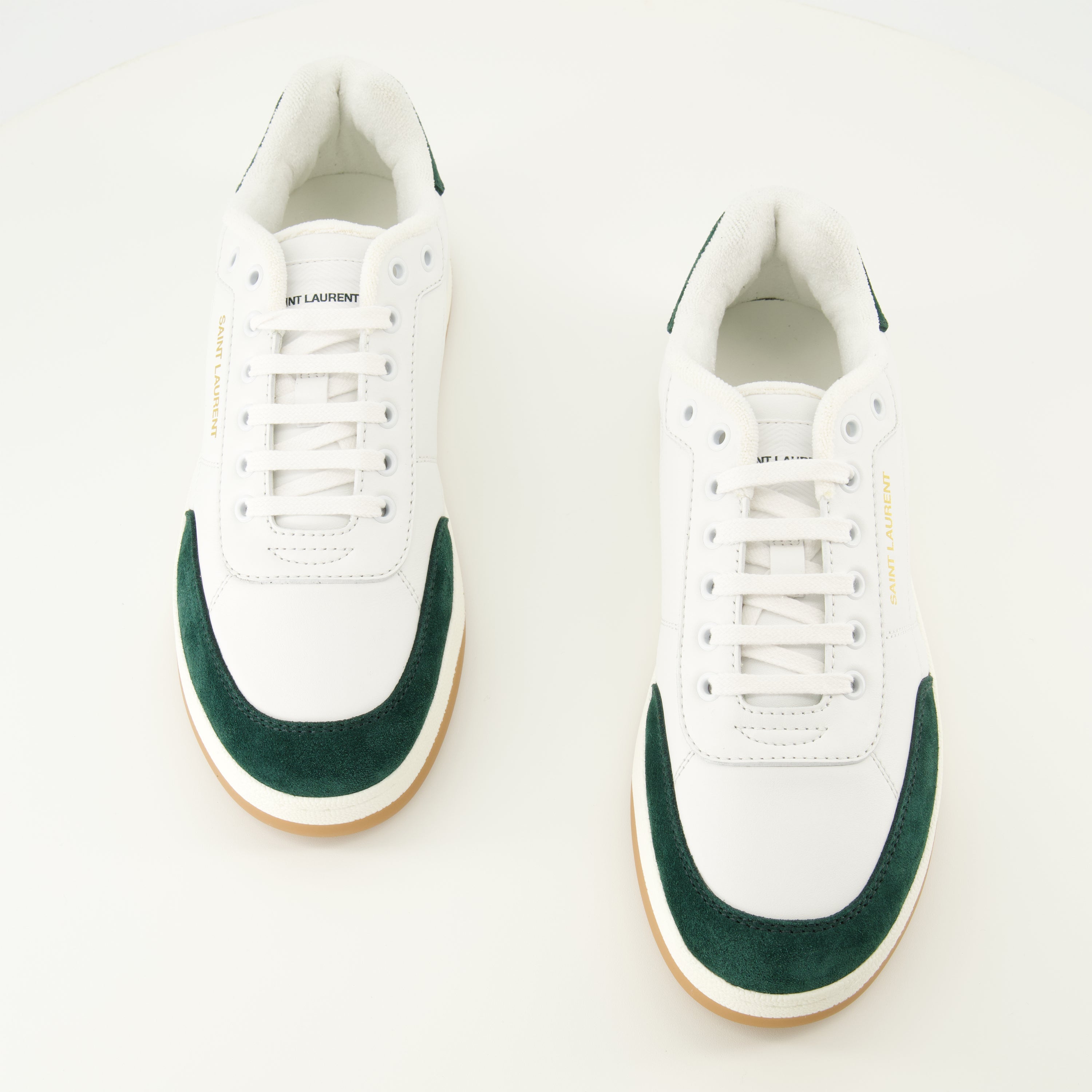 sl 61 white and green sneakers saint laurent men 15565461782908