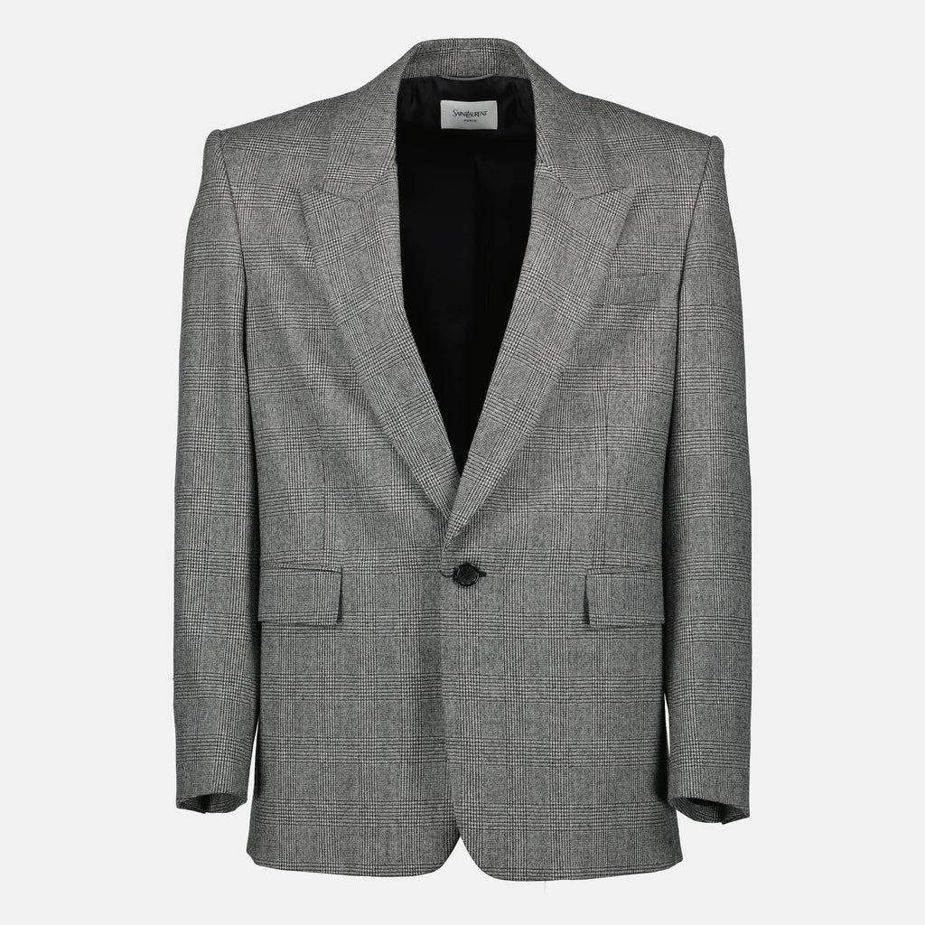 gray blazer, flannel blazer, Saint Laurent, men's fashion, Autumn-Winter collection