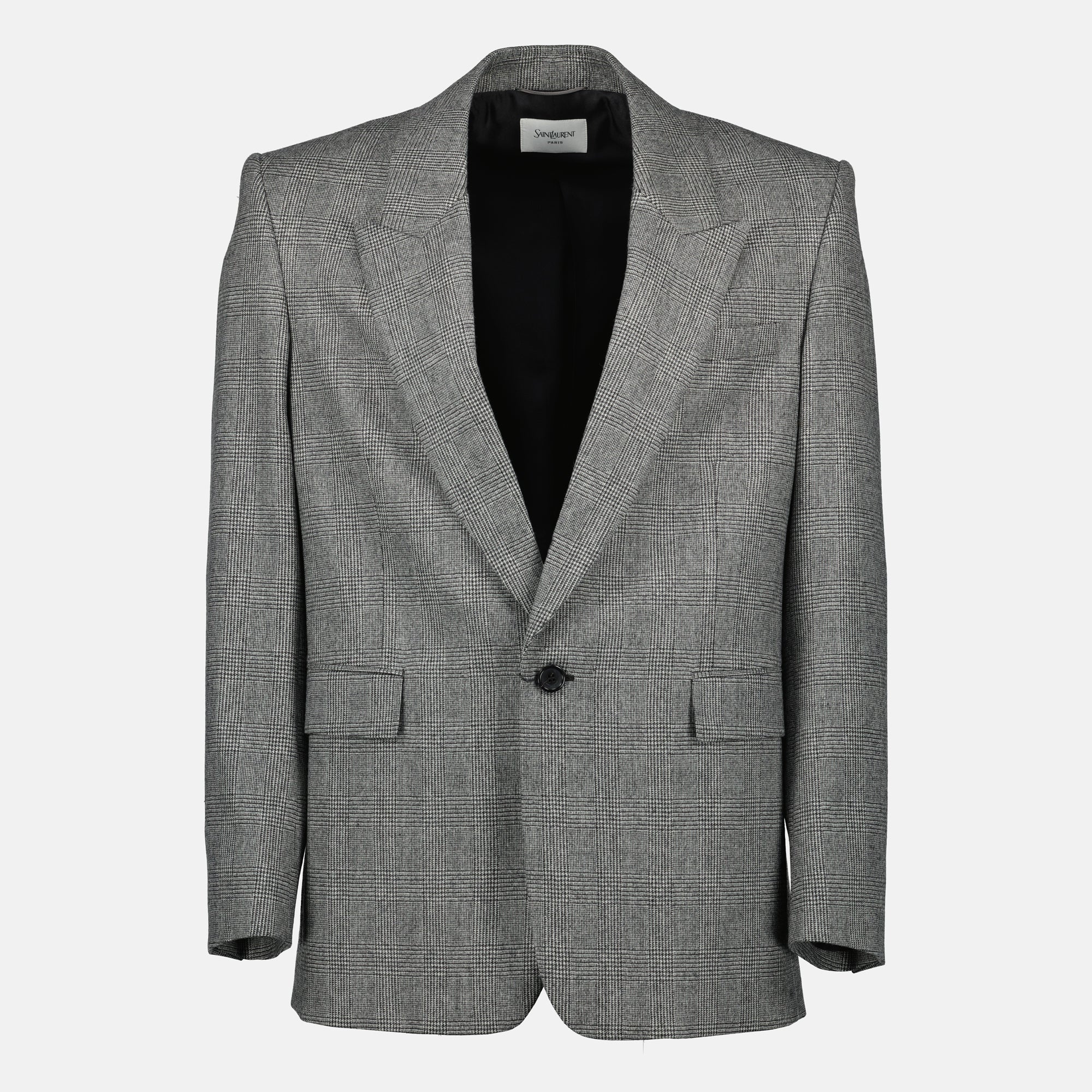 gray blazer, flannel blazer, Saint Laurent, men's fashion, Autumn-Winter collection