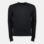 Immagine di un pullover in lana grigia scura di Fendi per uomini - Stagione Autunno-Inverno 2025 - Vista frontale