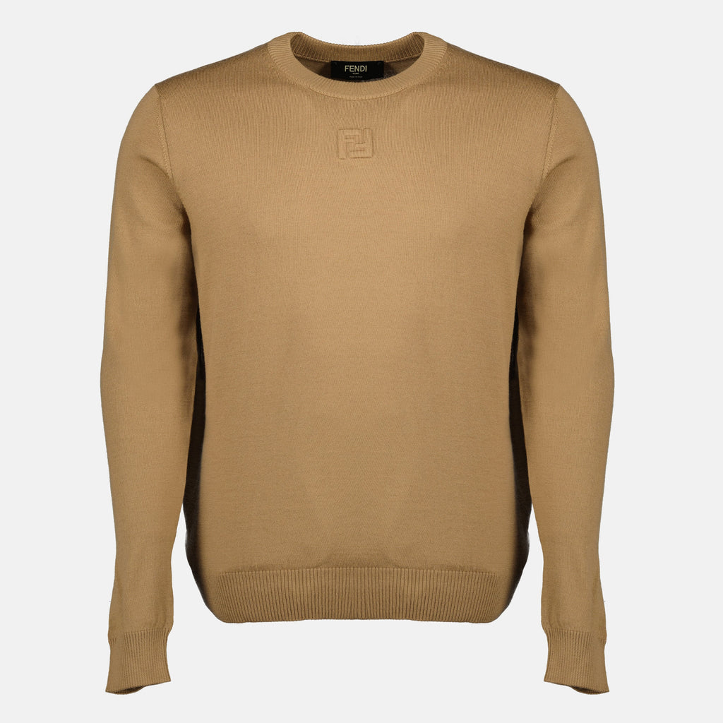 Brauner Wollpullover