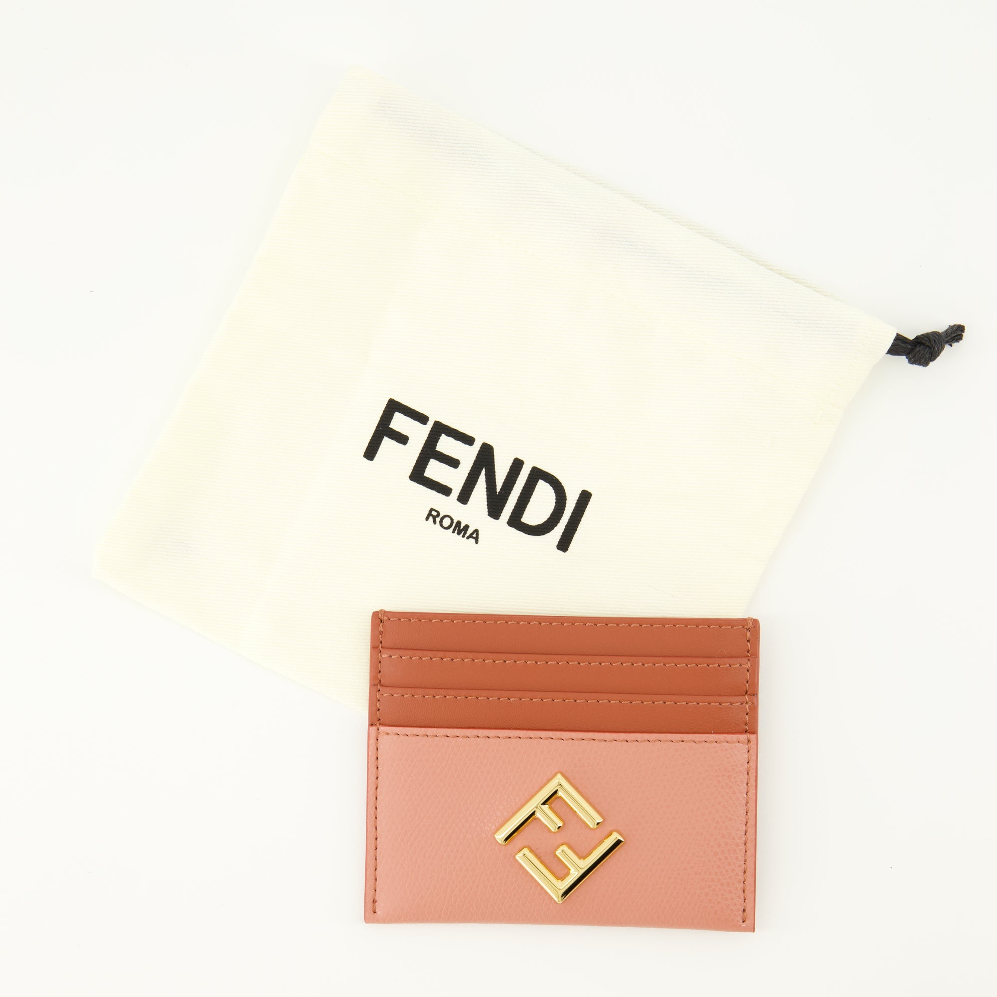 Fendi card holder, Diamonds card holder, leather card holder, pink card holder, designer accessories