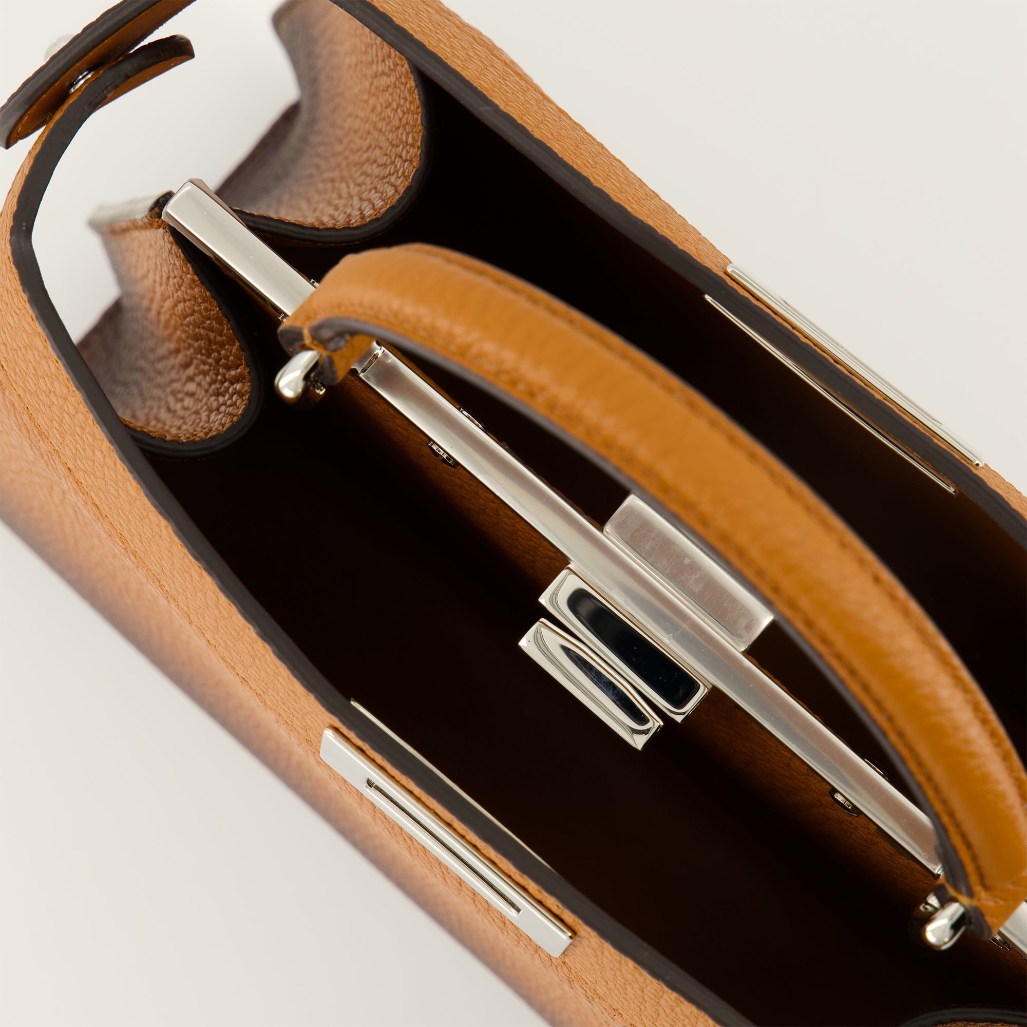 Fendi bag, Peekaboo ISeeU, brown leather handbag, luxury accessories, designer handbag