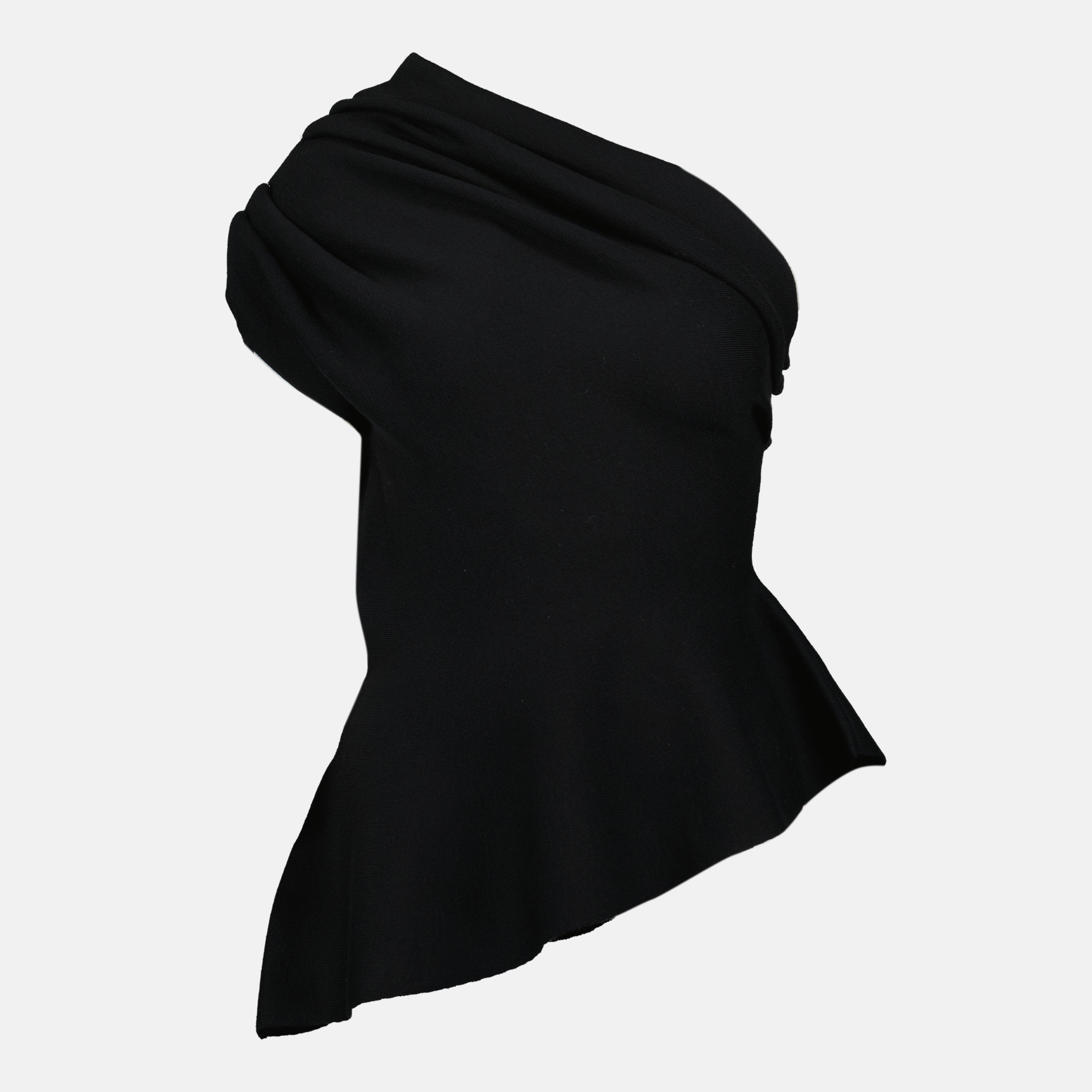 Khaite top, asymmetrical collar, wool top, Autumn-Winter collection, elegant apparel