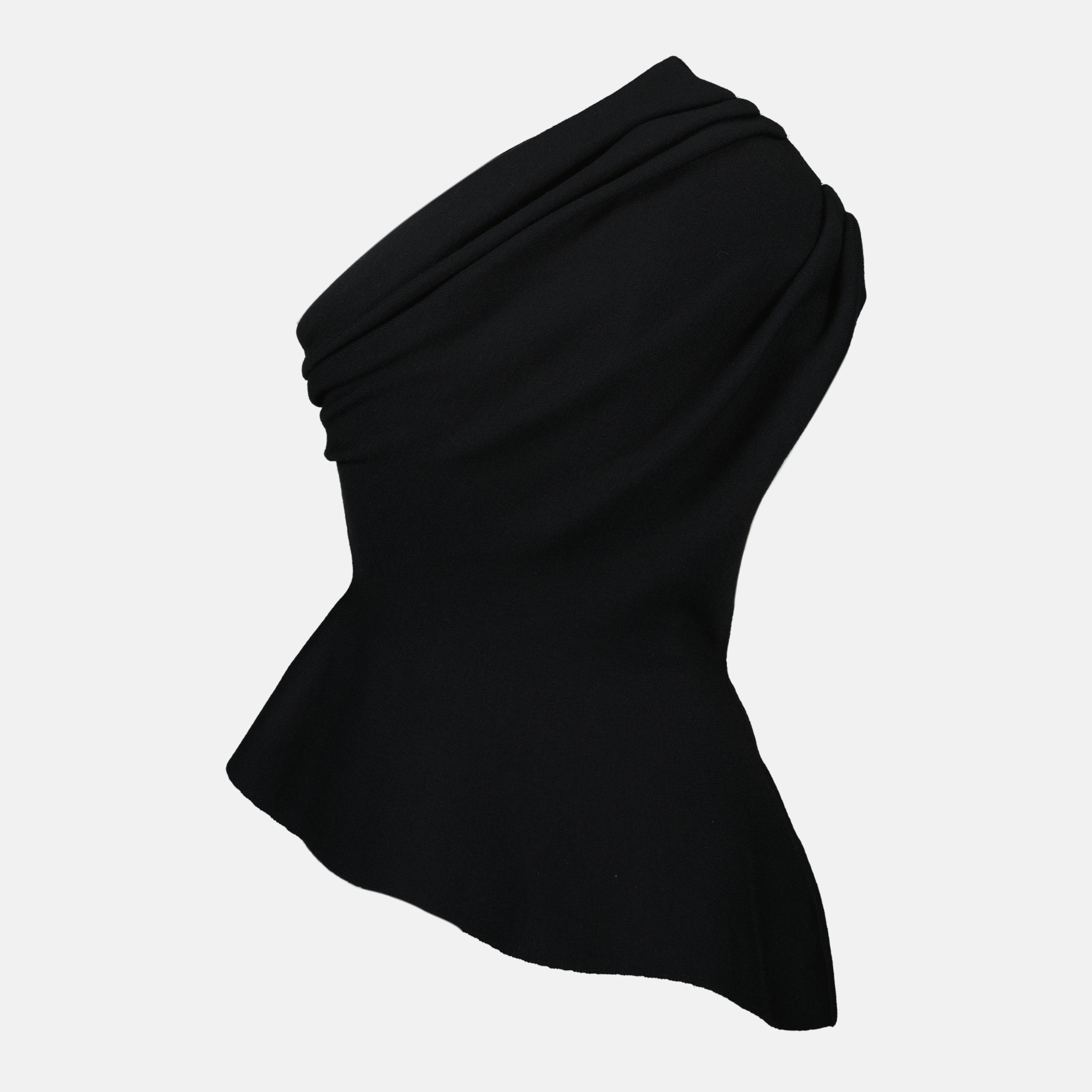 Khaite top, asymmetrical collar, wool top, Autumn-Winter collection, elegant apparel