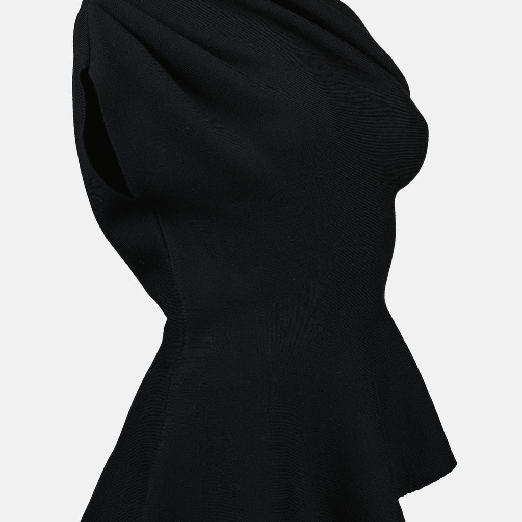 Khaite top, asymmetrical collar, wool top, Autumn-Winter collection, elegant apparel
