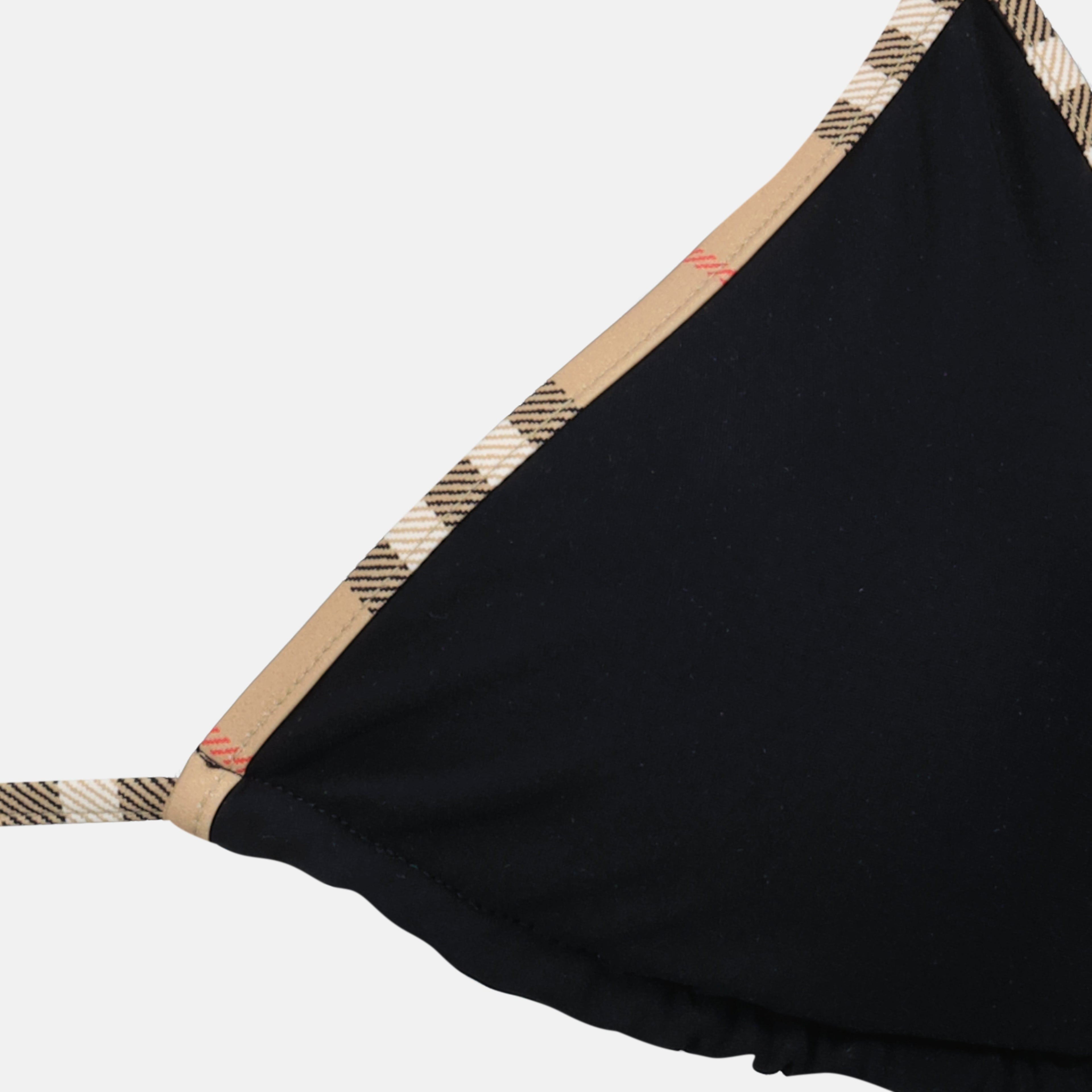 バーバリーの女性用ブラックチェックビキニの画像 - シーズン春夏2026 - ディテールビュー1