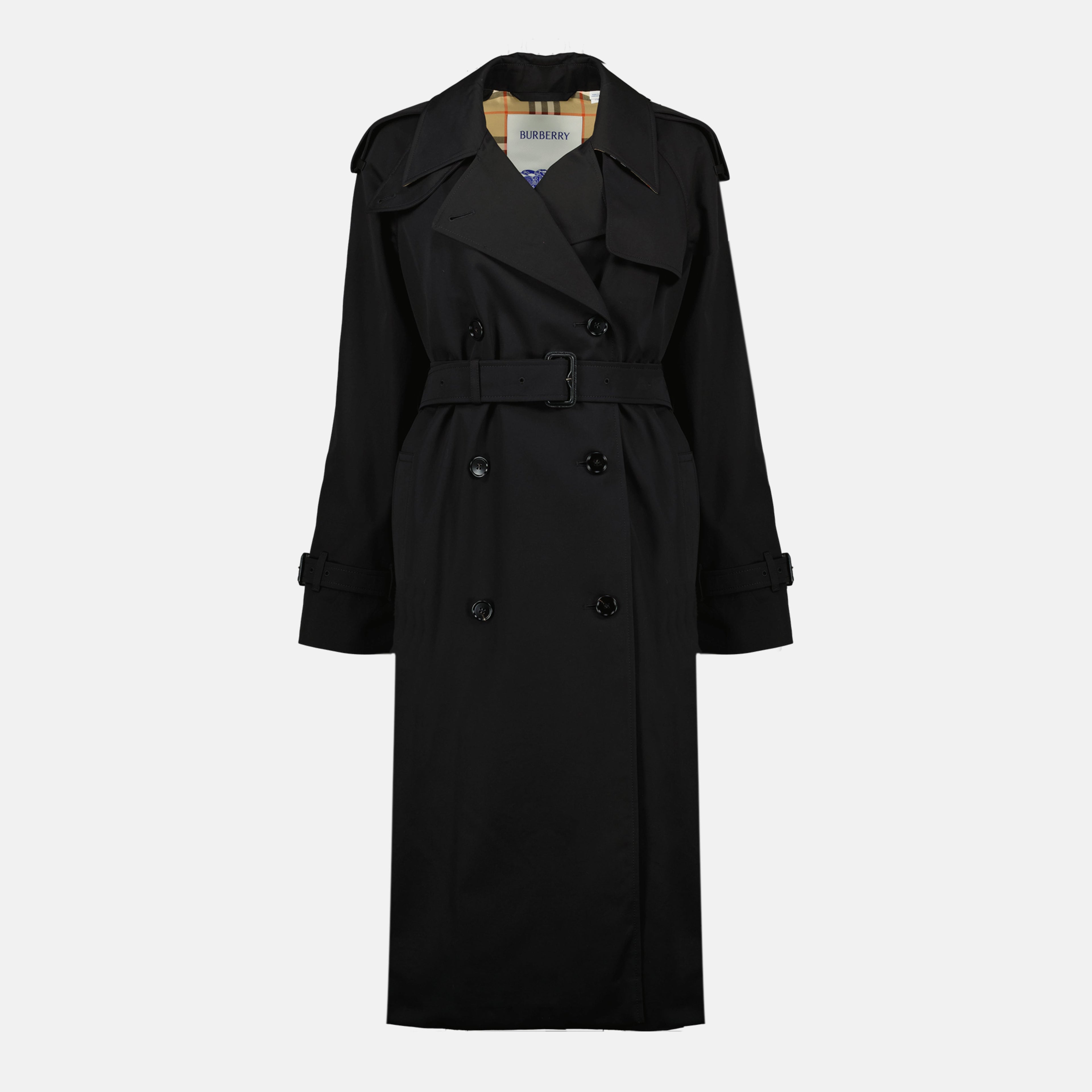 Image de l'article Trench long Castleford noir de la marque Burberry pour Femme - Saison Printemps-Été 2026 - Vue de Face