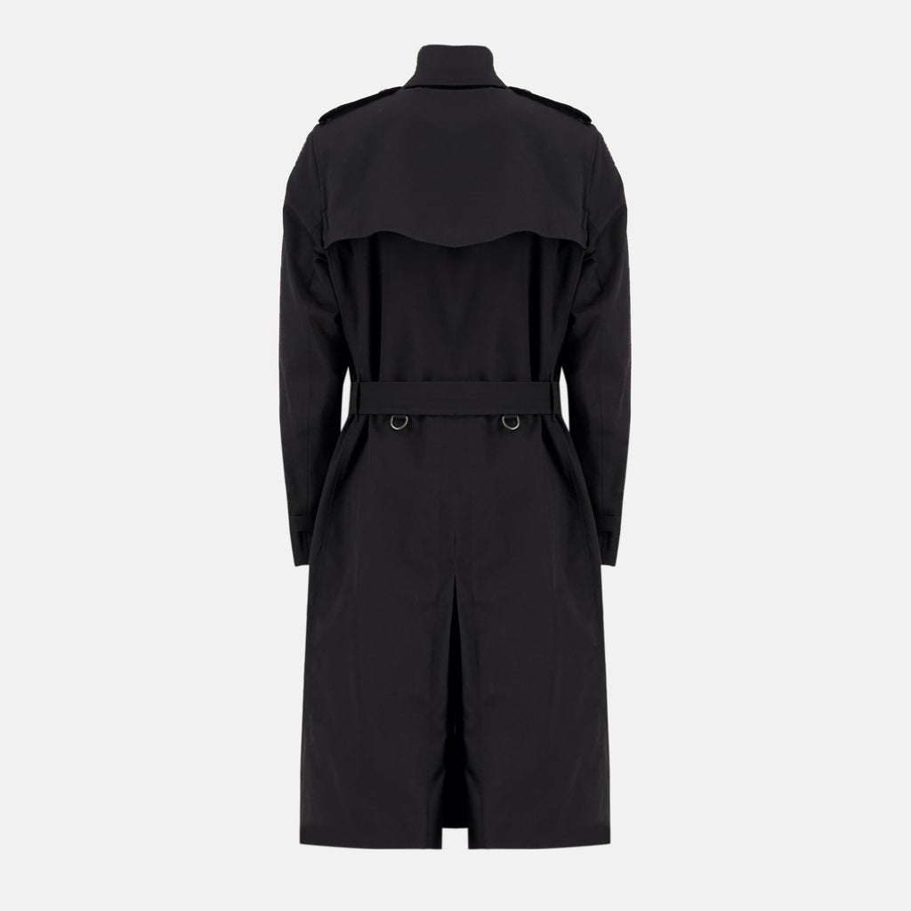 Image de l'article Trench Héritage long noir de la marque Burberry pour Homme - Saison Printemps-Été 2026 - Vue de Dos