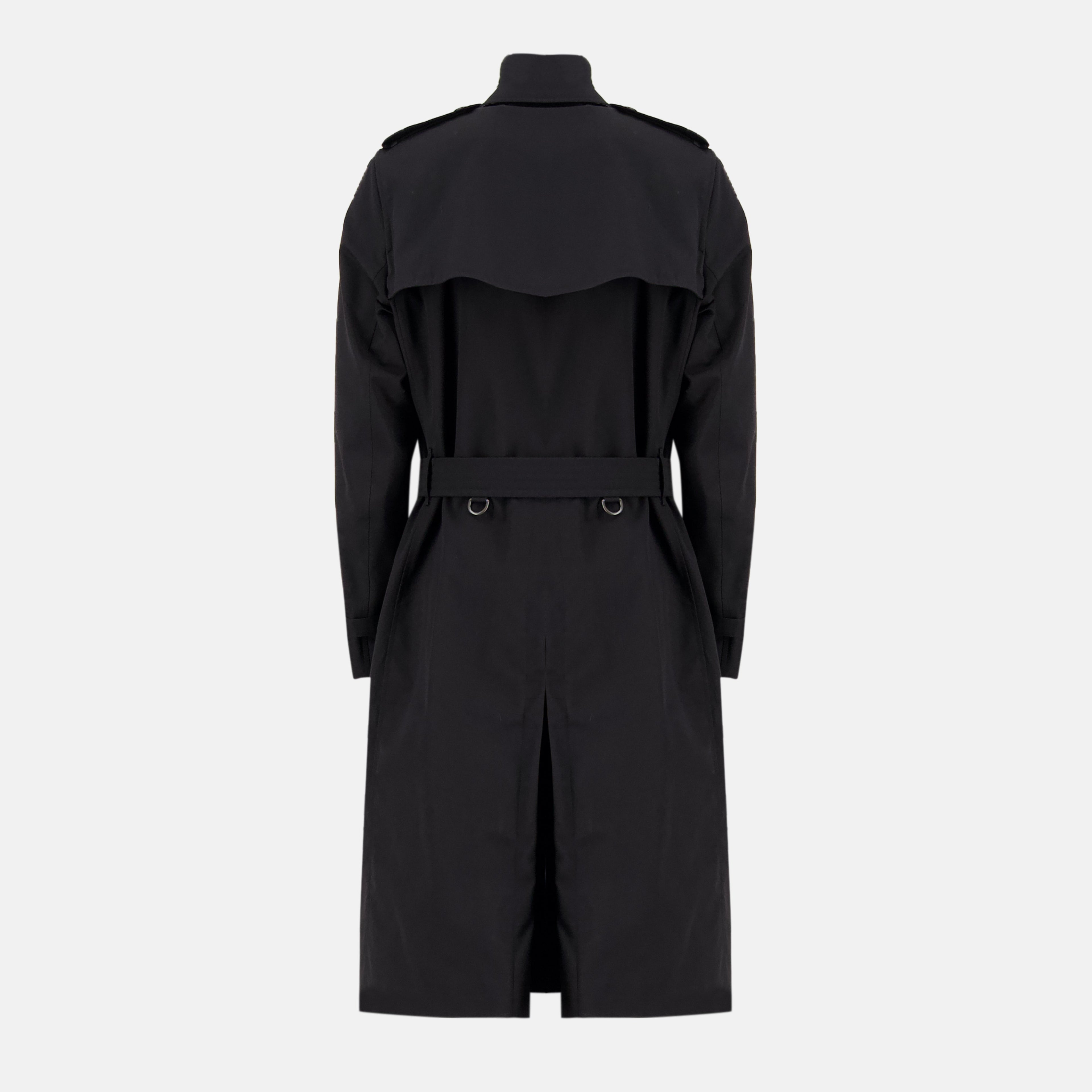 Image de l'article Trench Héritage long noir de la marque Burberry pour Homme - Saison Printemps-Été 2026 - Vue de Dos