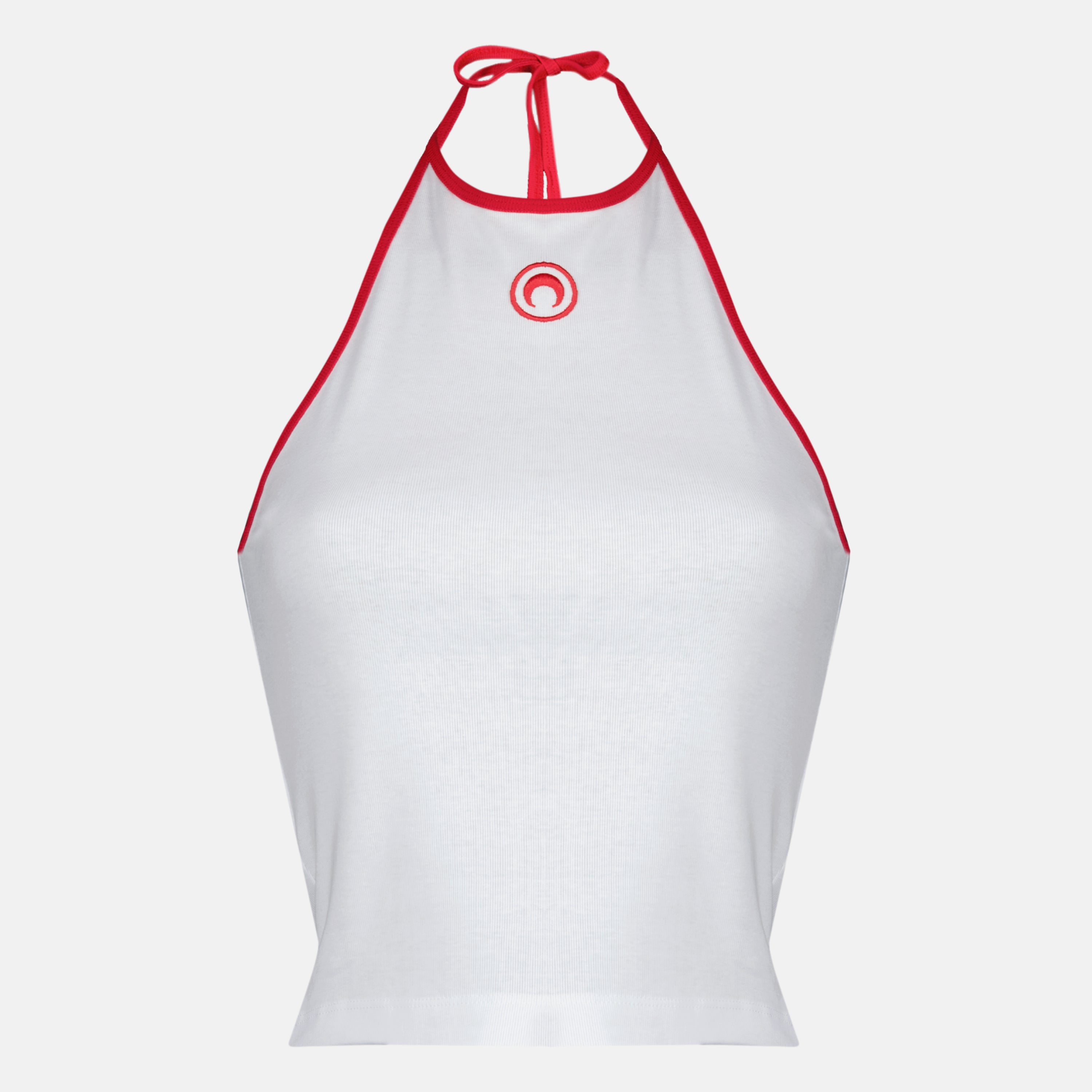 Top senza maniche in jersey bianco