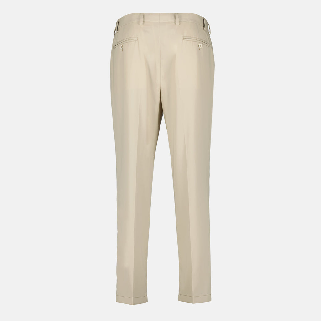 Pantalons en Coton Beige