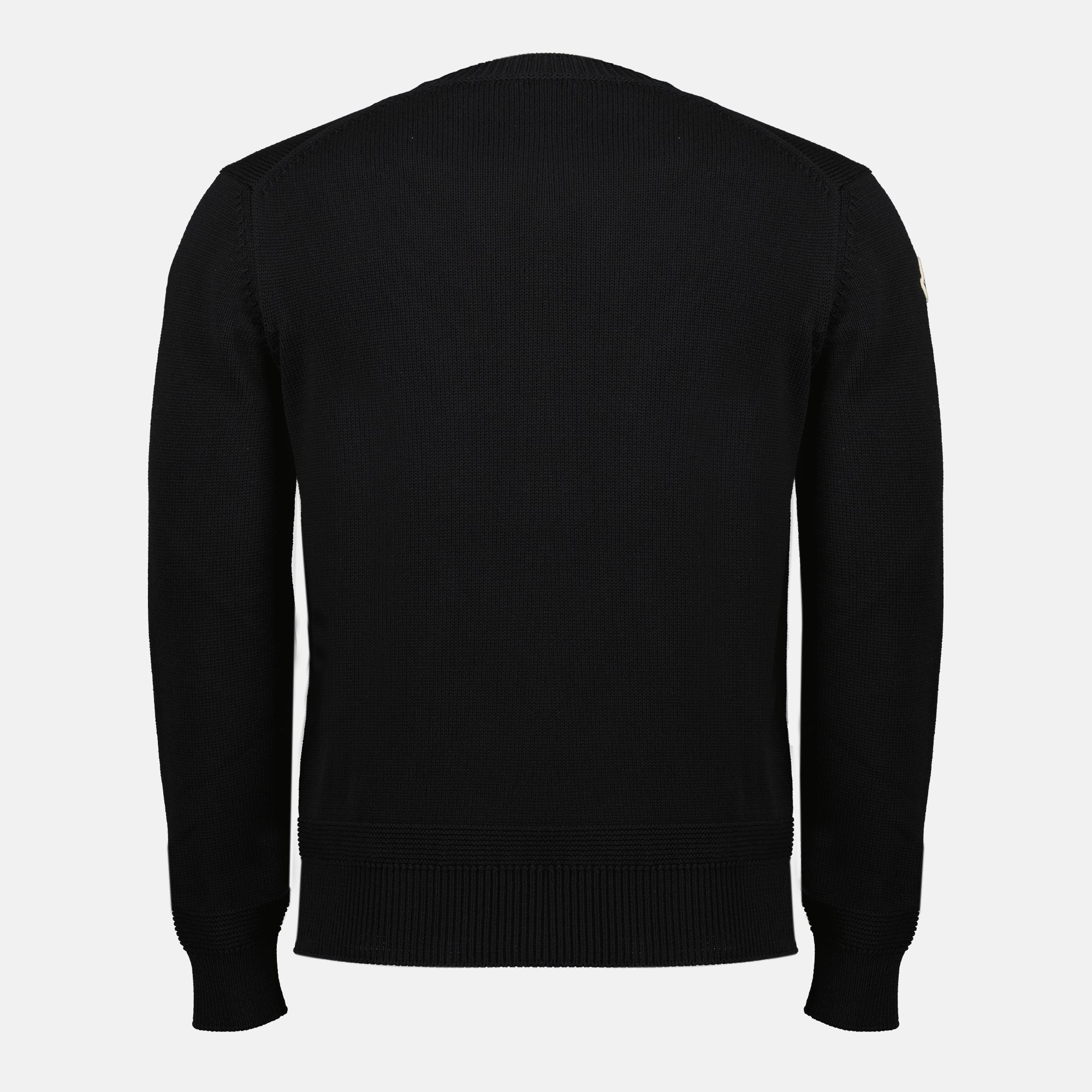 Bilde av svart strikkegenser fra Moncler for menn - Sesong Våren-Sommeren 2026 - Bak utsikt