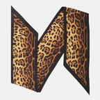 Bandeau Maxi em Seda com Estampado de Leopardo