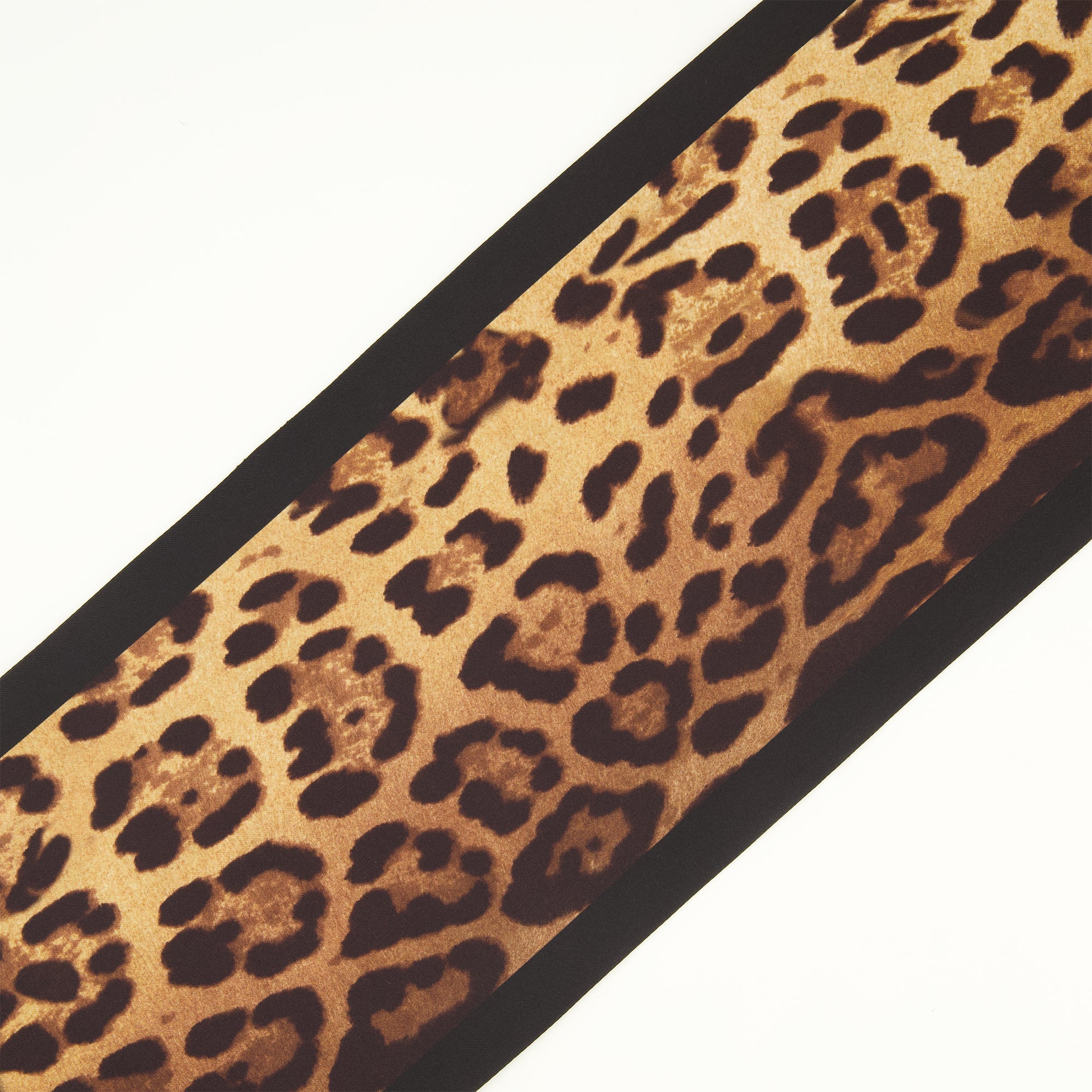 Bandeau de Seda con Estampado de Leopardo Maxi