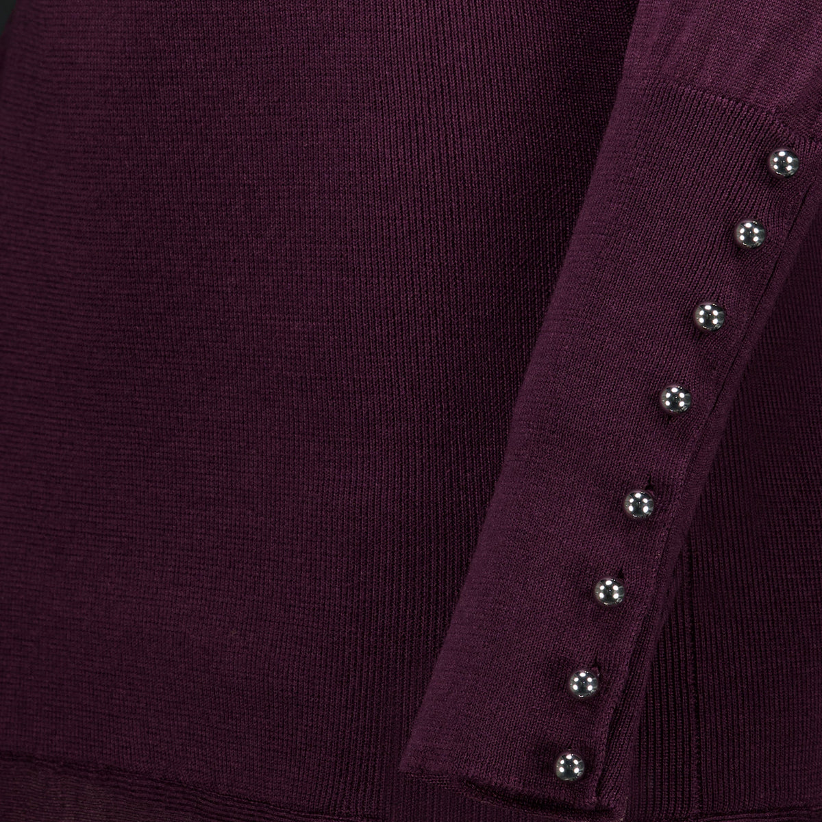 Aubergine Wool Long Dress