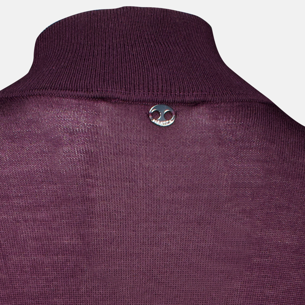 Aubergine Wool Long Dress
